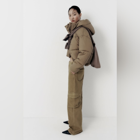 Zara | NWOT High-waist Full-length Cargo Pants - Picture 4 of 12